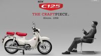 Warna Baru Honda Super Cub C125 dengan Merah dan Putih