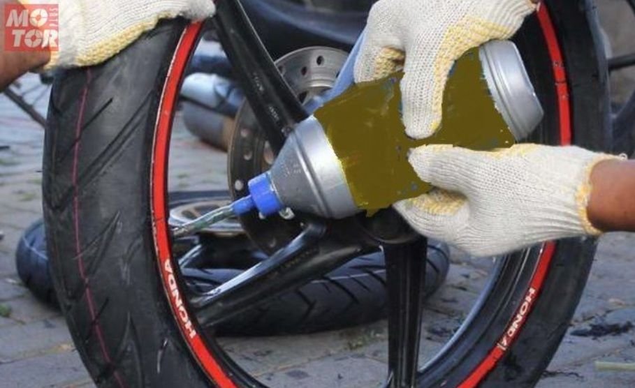 Pelek Motor dengan Cairan Anti Bocor Mengejutkan Banyak Orang