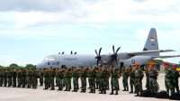 Tim Operasi Kemanusiaan Myanmar keberangan dari Lanud TNI AU Halim Perdanakusuma