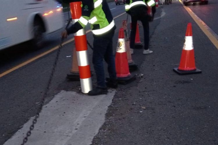 Jasa Marga Mulai Terapkan Contraflow dari KM 44 hingga KM 46 pada Tol Jagorawi Sejak Pagi Hari