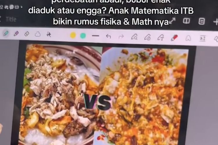 Alumnus ITB Jawab Lebih Enak Bubur Diaduk atau Tidak dengan Rumus Matematika