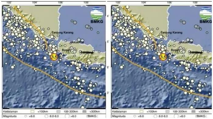 Gempa 3,5 Guncang Wilayah Barat Daya Desa Muara Binuangeun Banten
