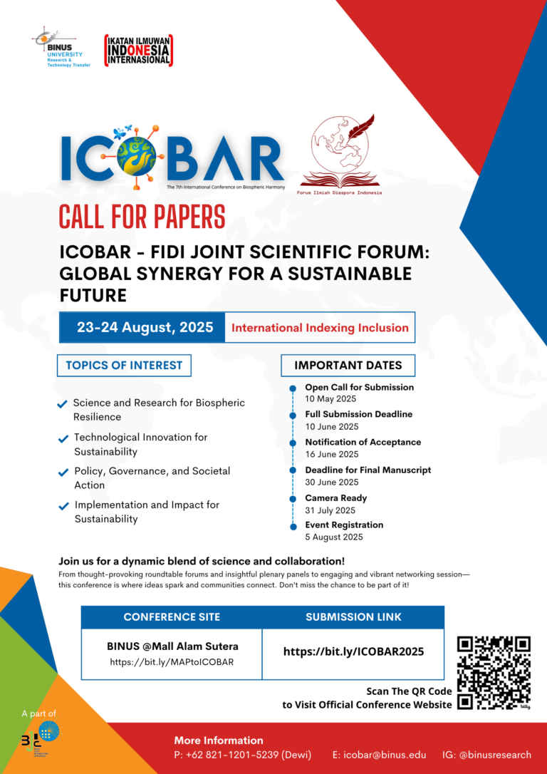 ICOBAR 2025 Undang 25 Ilmuwan dari 20 Negara di Tangerang
