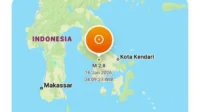 Gempa 1,8 Magnitudo Guncang Kolaka, Tak Terasa Saat Pagi Hari