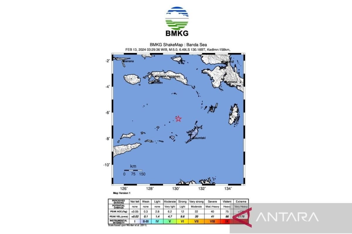 Gempa Maluku 30 Maret 2026: Data BMKG Magnitudo dan Lokasi